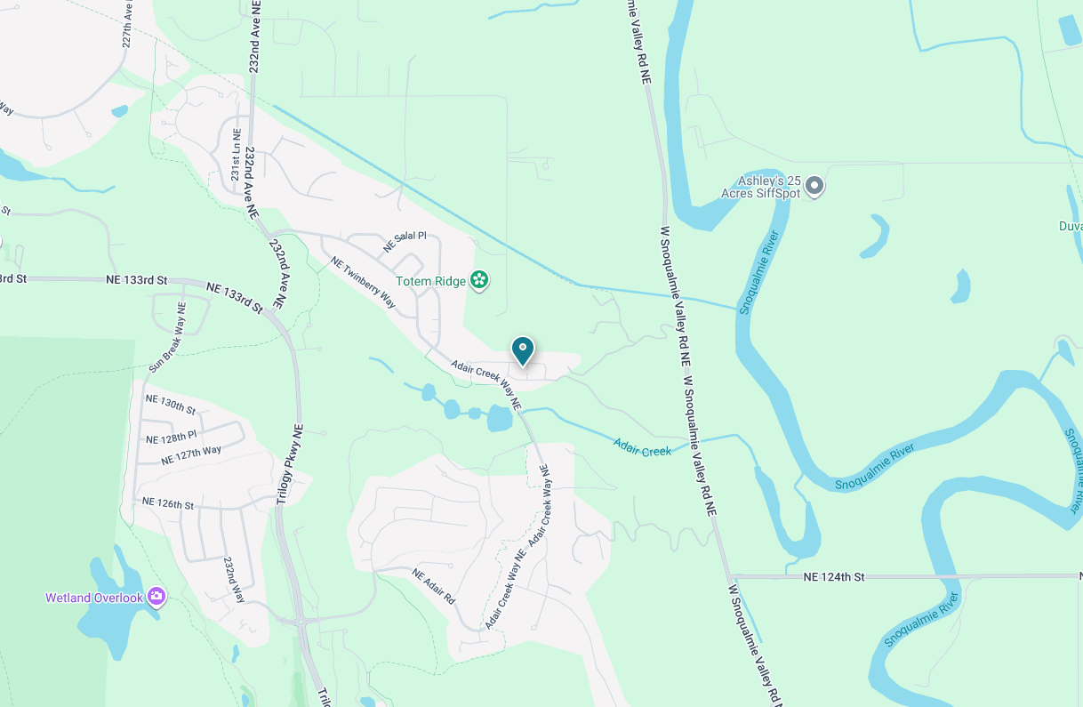 MAP - 24232 NE 130th Place Redmond, WA 98053