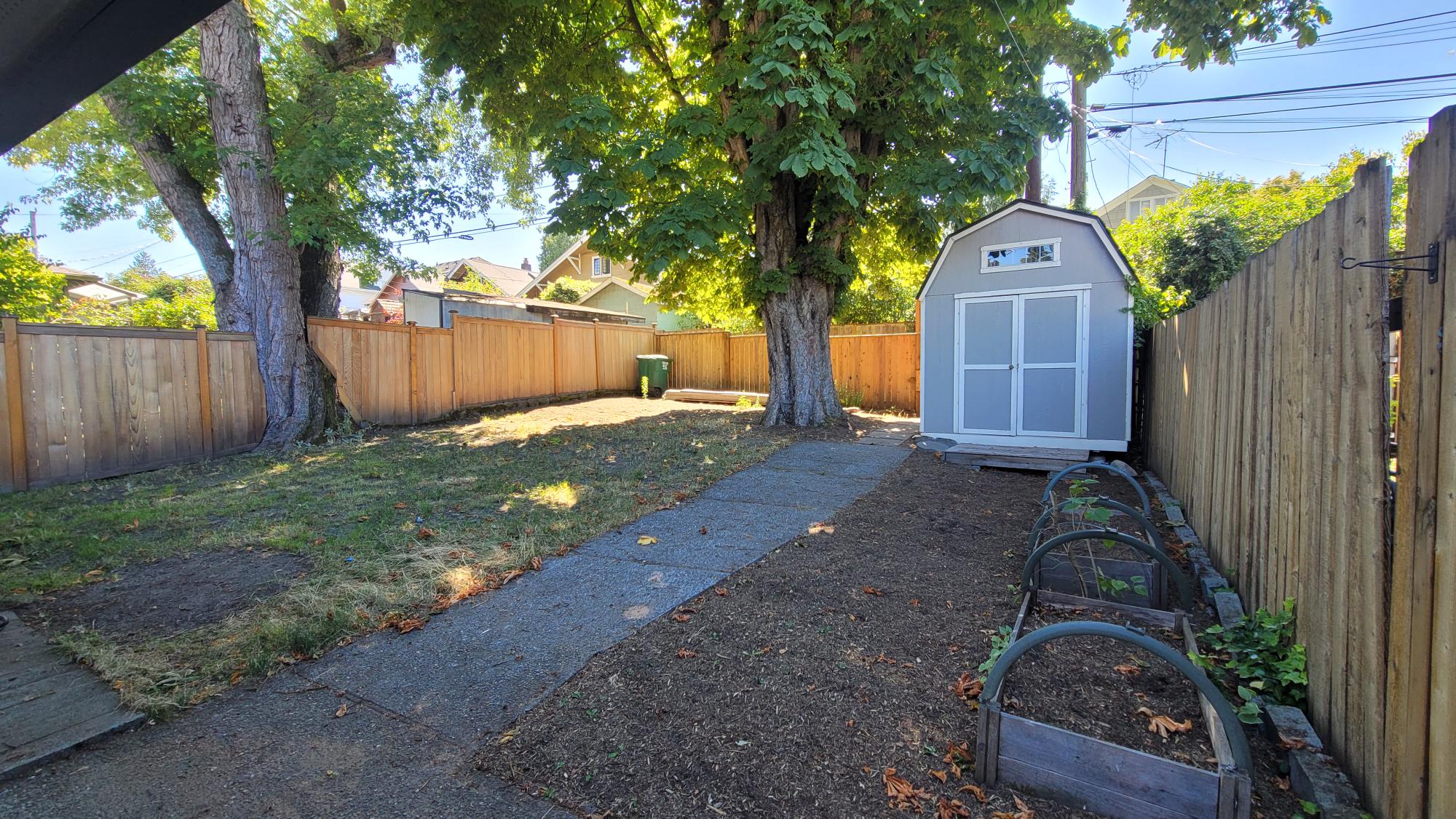 Backyard at 5621 Brooklyn Ave NE, Seattle, WA 98105