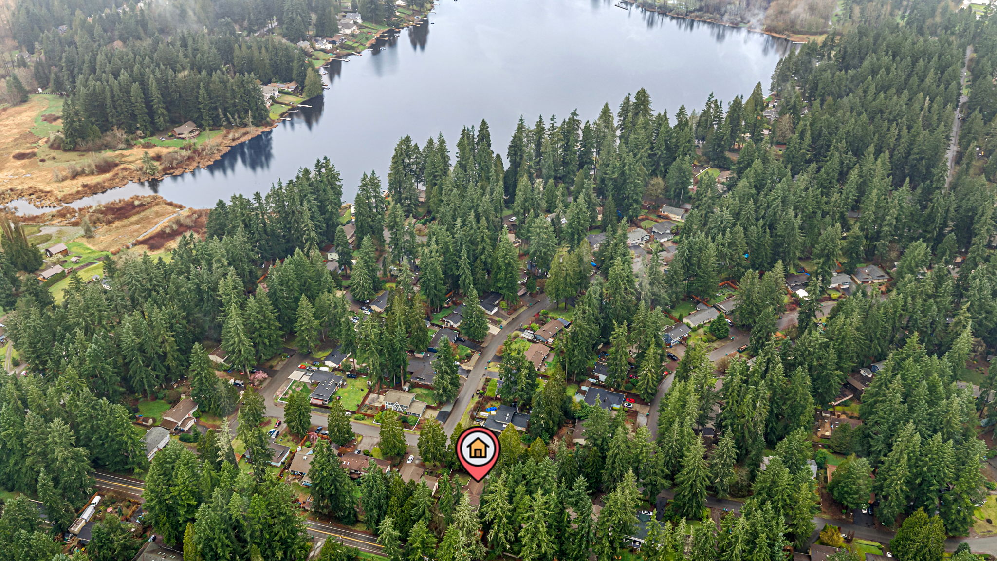 Aerial View in 18903 NE 165th St, Woodinville, WA 98072