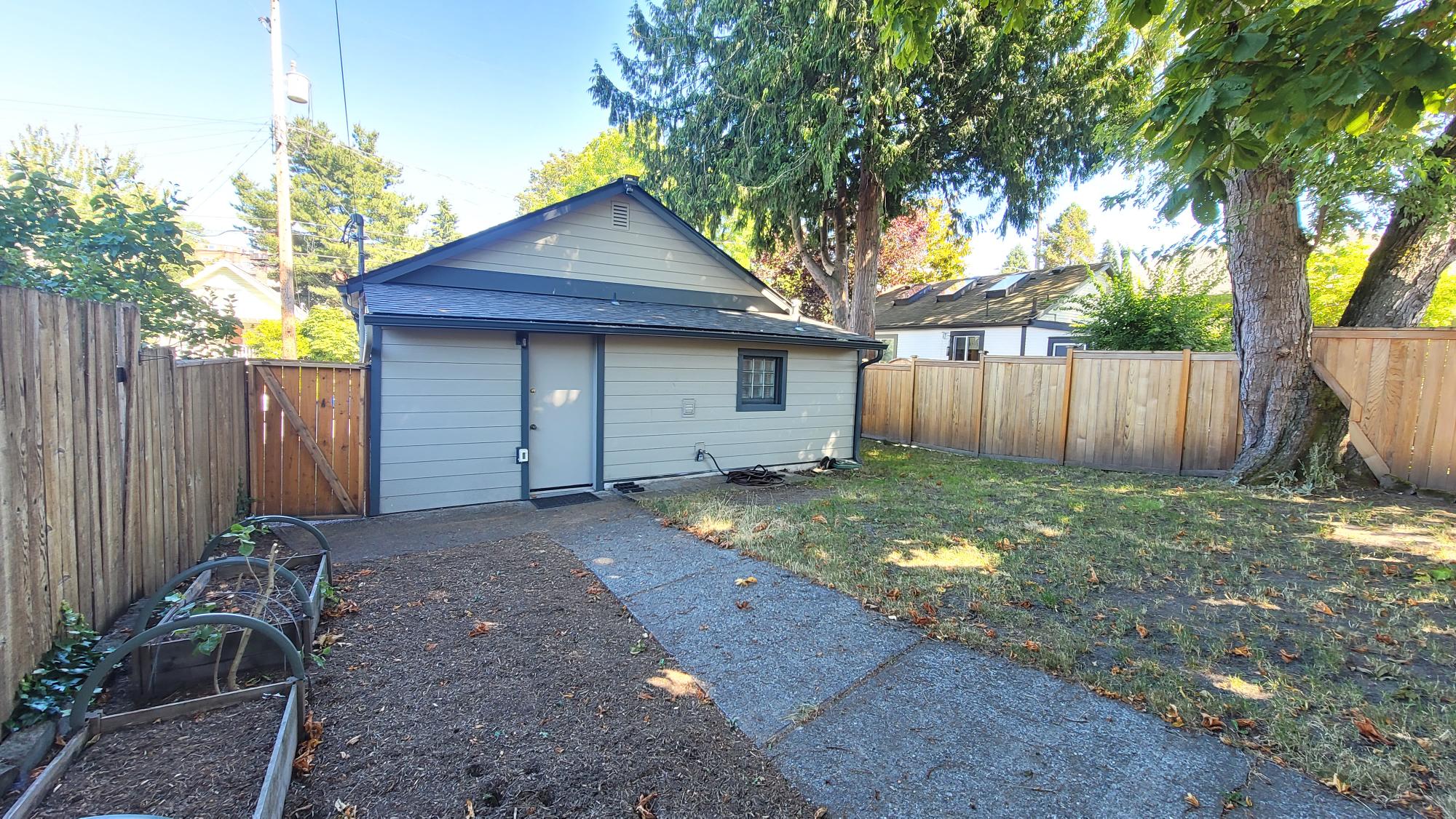 Backyard at 5621 Brooklyn Ave NE, Seattle, WA 98105