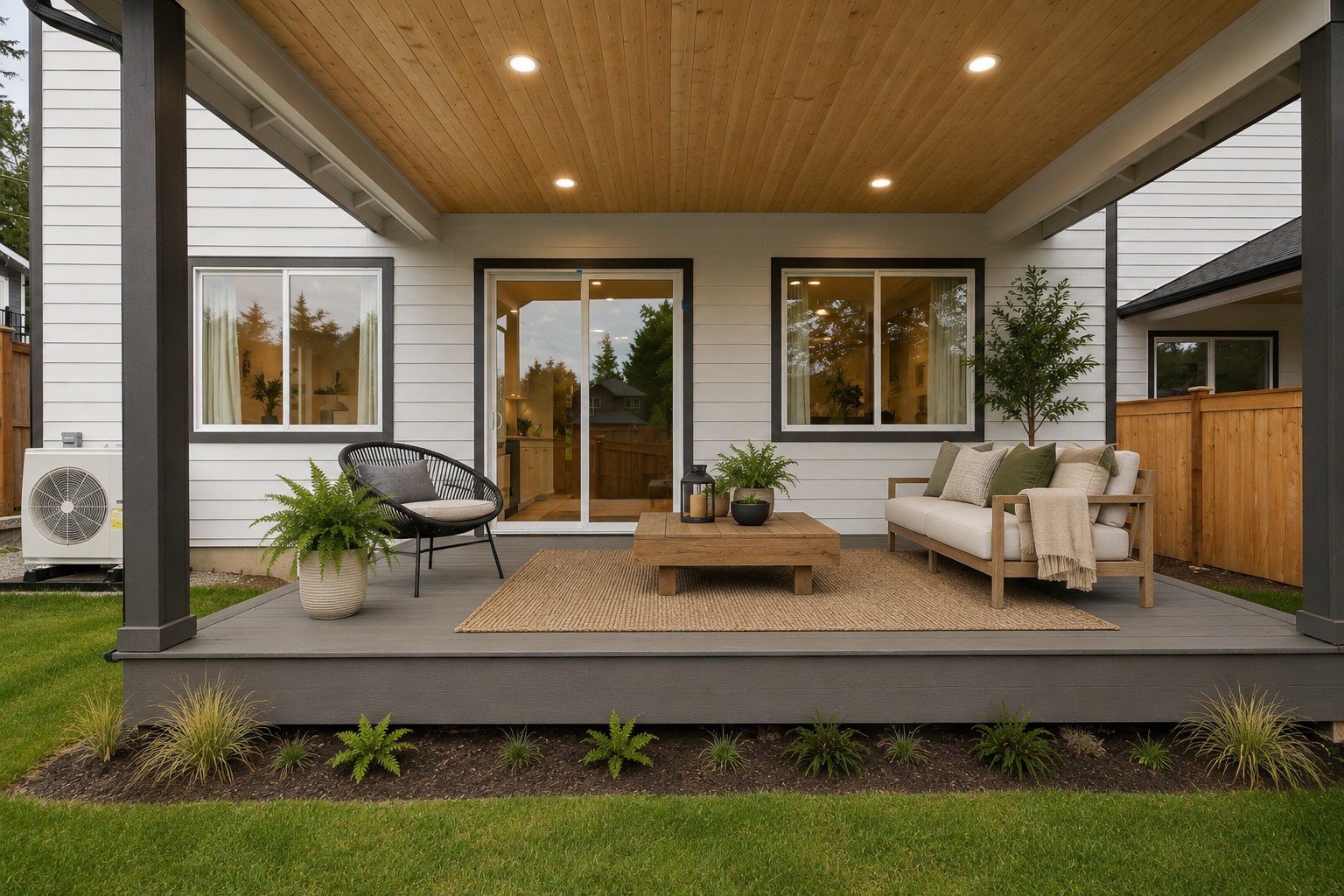 Patio (Virtually Staged) at Unit B - 13329 Seattle Hill RD 98296 