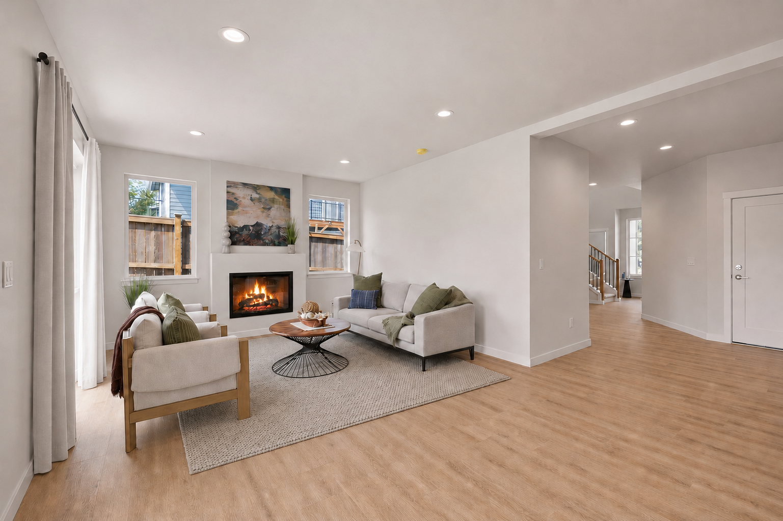 Living Room at Unit B - 13329 Seattle Hill RD 98296 
