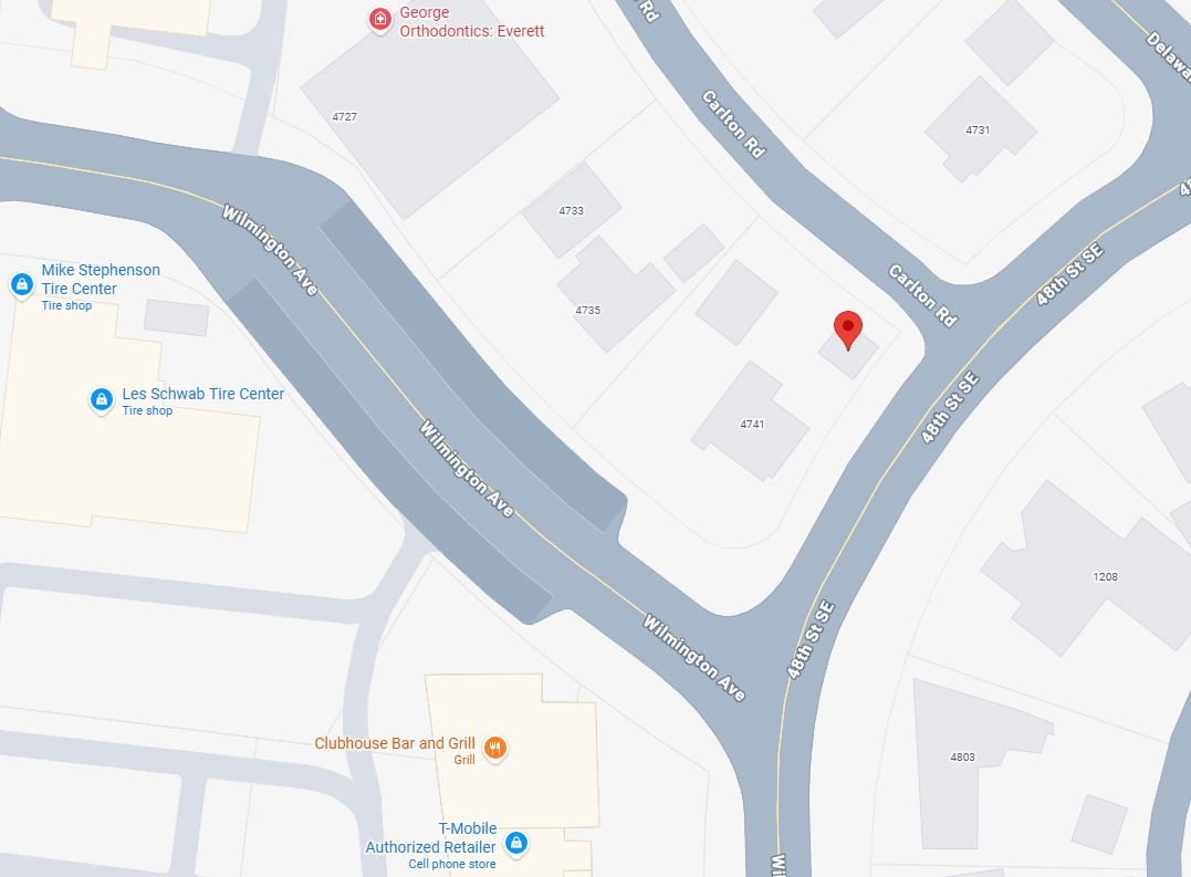 MAP - 4733 Carlton Road Everett, WA 98203