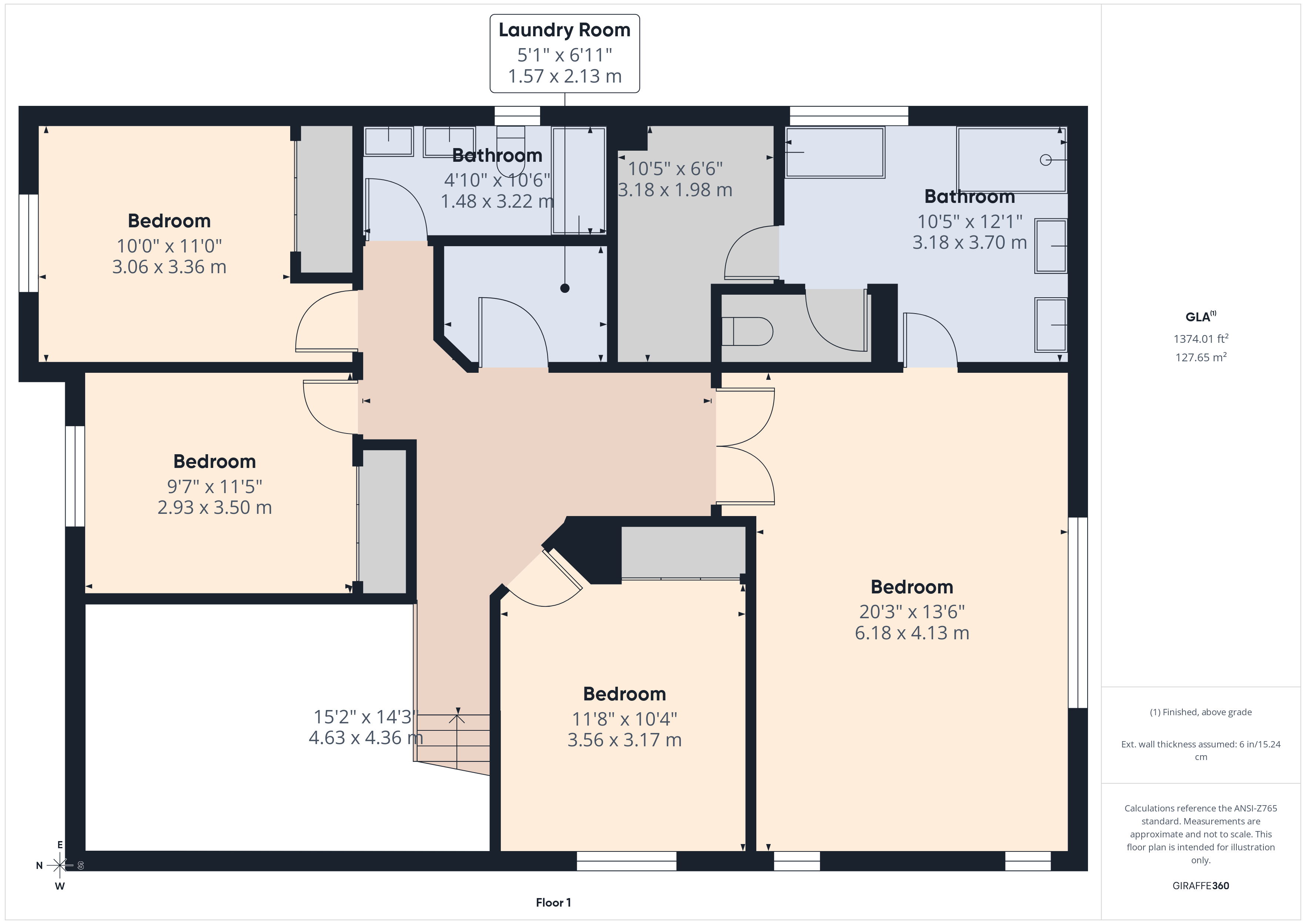Floor Plan in Unit B - 13329 Seattle Hill RD 98296 