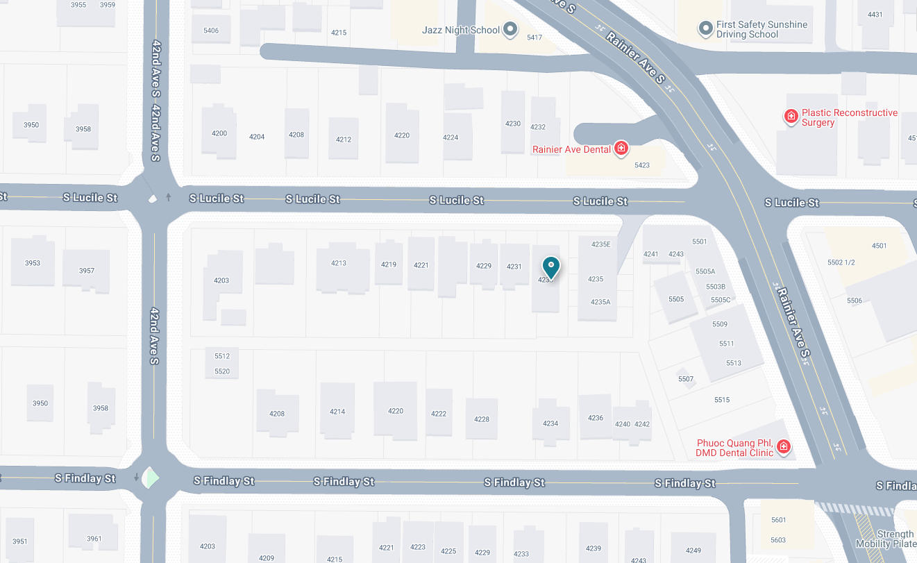 MAP - 4233 S Lucile St, Seattle, WA 98118